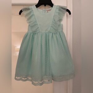 Catherine Malandrino Mint Ruffle Dot Tulle Dress